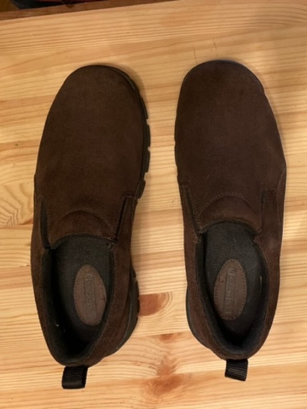 Lands End Brown Suede All Weather Clogs sz 8B, exc. condition